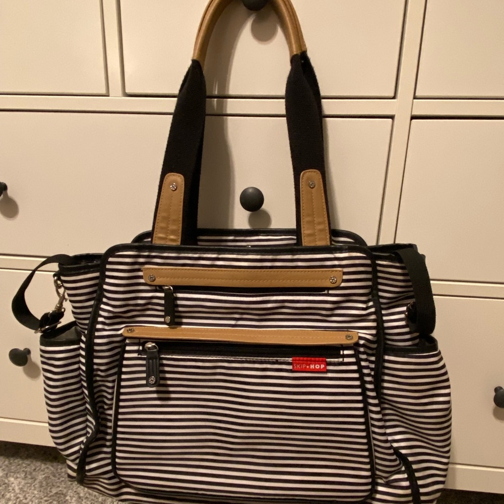 Gently used Large size Skip Hop Diaper bag for sale.